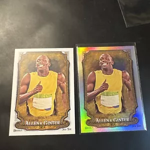 2024 USAIN BOLT HOTBOX FOIL SP ALLEN GINTER AND BASE TRACK AND FIELD CARD - Picture 1 of 4