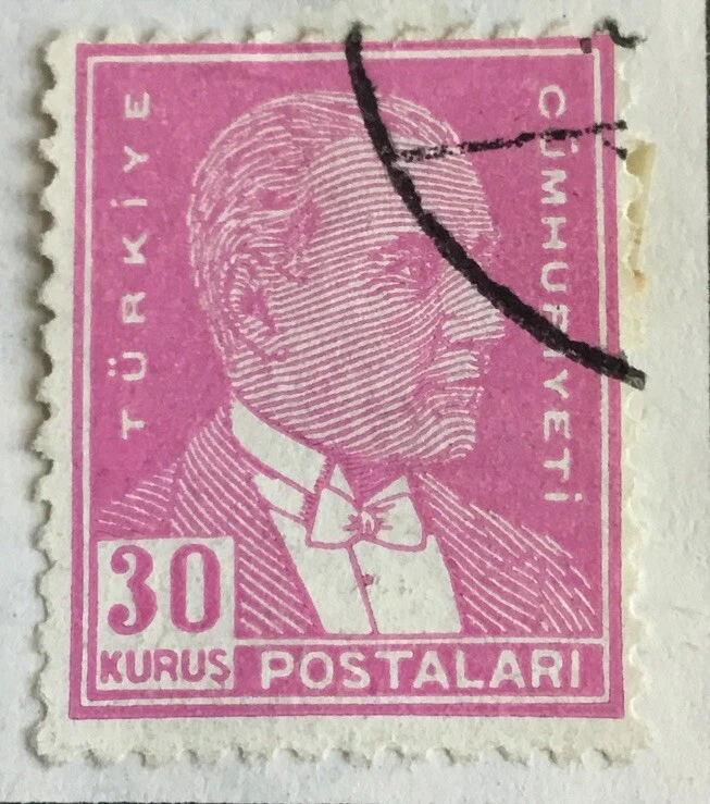 Sello Ataturk edición magenta de 30 k de 1932 Foto 1 de 1