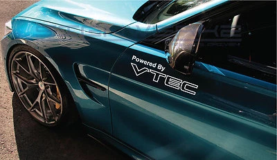 Par de calcomanías adhesivas Powered by VTEC 2 VTEC TLX RSX S2000 Honda Integra tipo R 12" Foto 1 de 4