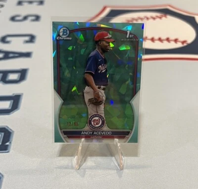 2023 Bowman Chrome Sapphire Edition Prospects Aqua /99 Andy Acevedo #BCP-237 - Image 1 of 2