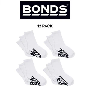 Bonds Kids Cushioned Crew Cushioned Smooth Toe Seams Socks 12 Pack RXUY3N - Picture 1 of 2