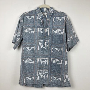 Reyn Spooner Hawaiian Shirt Mens M Dietrich Varez Reverse Print Vintage Island - Picture 1 of 14