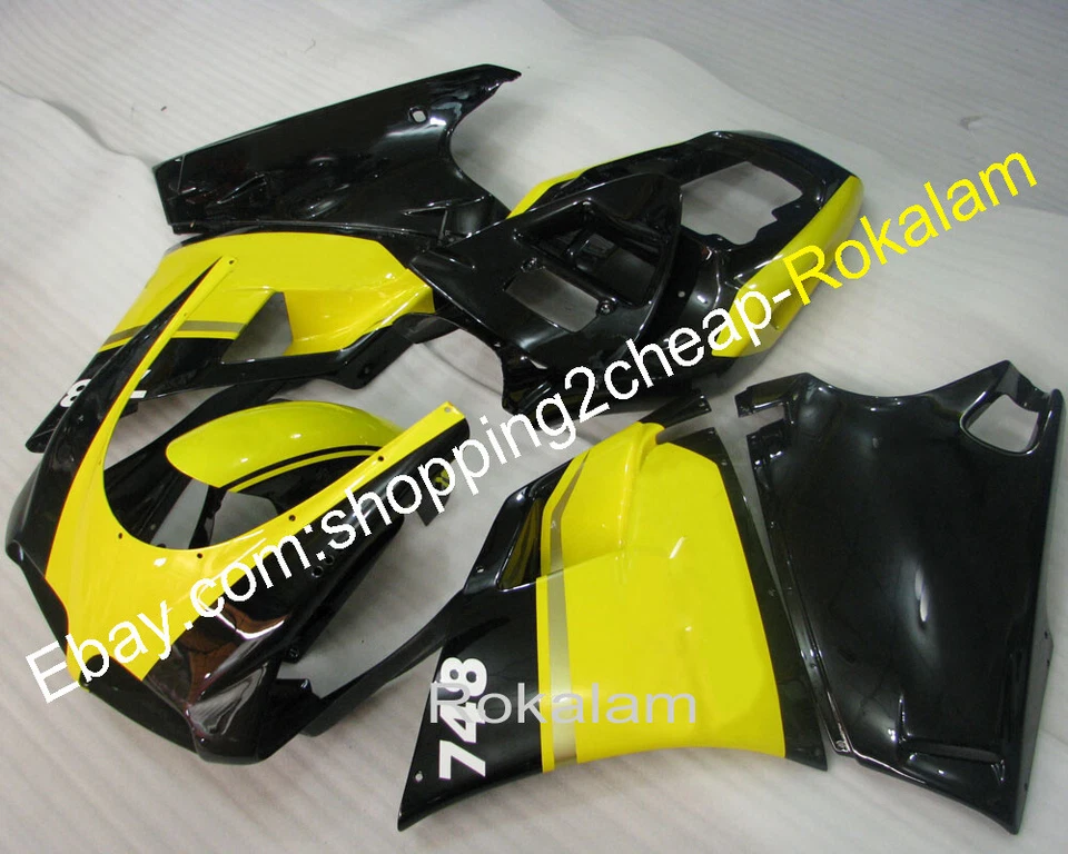 Carenado de carrocería barato para Ducati 748 916 996 998 1996-2002 amarillo negro carenado Foto 1 de 1