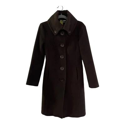 Soia & Kyo размер XS коричневый шерсти шаль воротник большого размера кнопка бушлат - Изображение 1 из 4