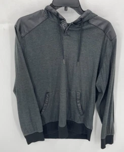 Marc Ecko Hoodie Herren Medium dunkelgrau Colorblock Kapuze Hip Hop Y2K Pullover - Bild 1 von 6