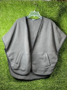 North Face Crescent Poncho Pullover Sweater Grey & Black Trim (NF0A3ME5) Size XS - Picture 1 of 11