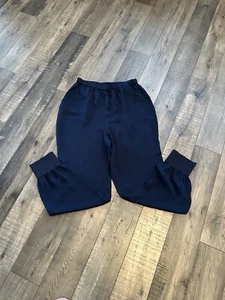 Theory Women’s 100% Silk Blue Joggers Size Small Pull On Pockets - Picture 1 of 7