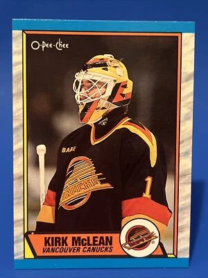 Tarjeta de novato O-Pee-Chee Kirk McLean 1989-90 #61 Vancouver Canucks ¡RC nítida! Foto 1 de 2