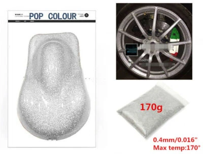 6 Oz 170g pintura em pó para carro 0,4mm/0,016" PET prata metal floco partícula - estoque dos EUA - Imagem 1 de 4
