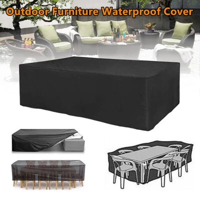 Heavy Duty Courtyard Furniture Cover Cube Table Chair Rainproof Protection Case - Image 1 of 4