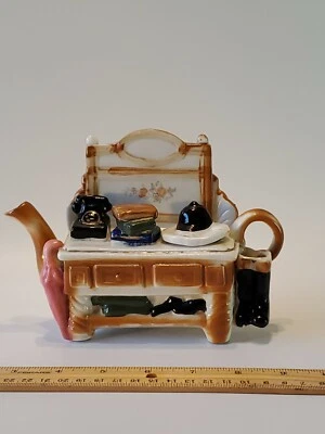 Vintage CKRO Figural Teapot 4.75"×7.5"×2.5" Equestrian Rider EUC - Image 1 of 4