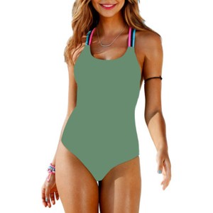 Damen Push Up Monokini Einteiliger Bikini Badeanzug Bademode Schwimmanzug Strand