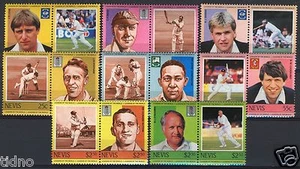 Nevis 1984, Cricketspieler I und II Satz sehr schön MNH, Mi 186-193, 220-227 Kat 8€  - Bild 1 von 1