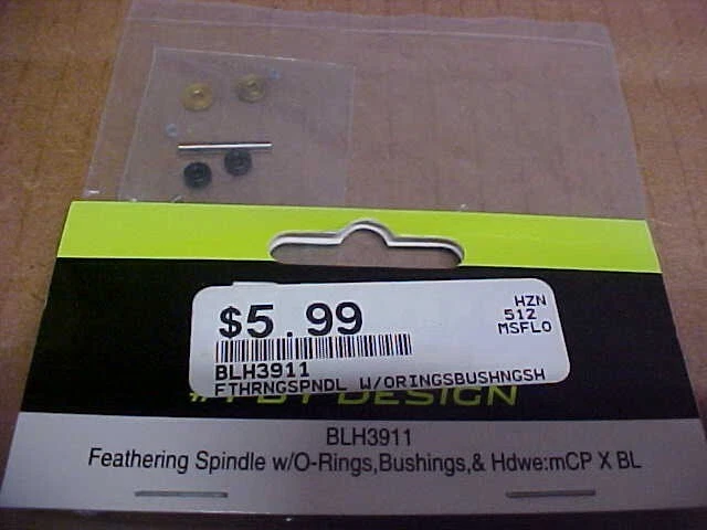 BLADE BLH3911 = FEATHERING SPINDLE W/O-RINGS, BUSHINGS & HRDWR: mCP X BL (NEW) - Image 1 of 1