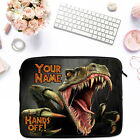Personalised Dinosaur Tablet Sleeve Laptop iPad Case Zip Pouch Bag Boys JP02