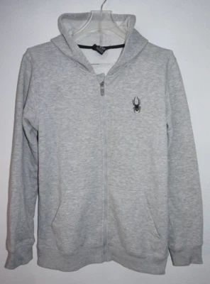 Sudadera con Capucha Spyder Gris Brezo Cremallera Completa Niños Talla XL 18-20 Foto 1 de 3