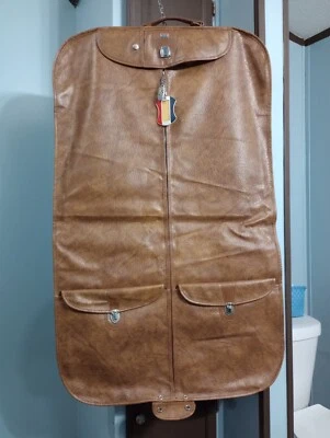 Bolso de traje de equipaje vintage American Tourister cuero marrón  Foto 1 de 4