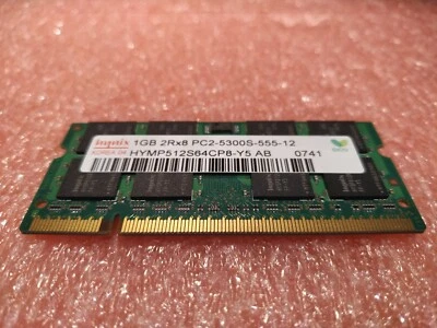 1GB DDR2 667Mhz PC2-5300S SODIMM Memoria RAM Portátil HYMP512S64CP8-Y5 AB - Imagen 1 de 4