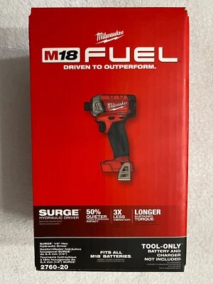 New Milwaukee Fuel 2760-20 M18 18V  1/4” Hex Surge Hydraulic Impact Driver (NIB) - Image 1 of 4