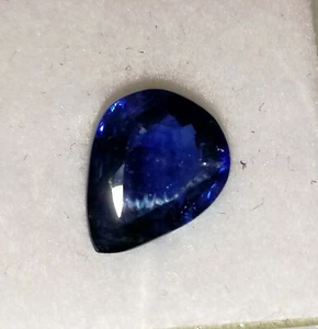 ZAFFIRO NATURALE BLU DEL MADAGASCAR - GOCCIA DI 4,86 CT. - Foto 1 di 7