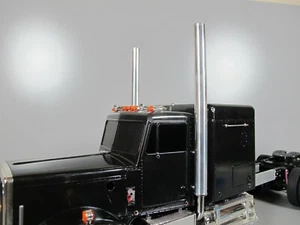 Pair Aluminum Exhaust Straight Pipe Stack Tamiya 1/14 King Knight Grand Hauler - Picture 1 of 7