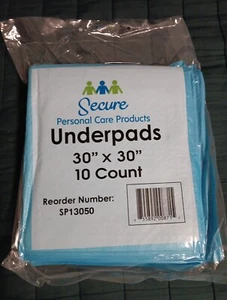 Secure Personal care 30x30in Disposable Underpads Heavy 10 Count - Picture 1 of 3