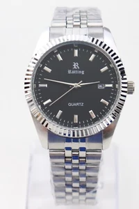 Rötting Design Herrenuhr silberfarbene Lünette Datumsanzeige 3 ATM NEU