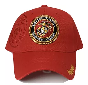 CAPPELLO CAPPELLO CAPPELLO CAPPELLO CAPPELLO ROSSO USMC EGA EAGLE GLOBO ANCORAGGIO INSEGNE LOGO EMBLEMA - Foto 1 di 4