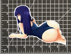 Hinata Hyuga Naruto STICKER DECAL -Laying Booty- 4 Different Sizes - Picture 1 of 5