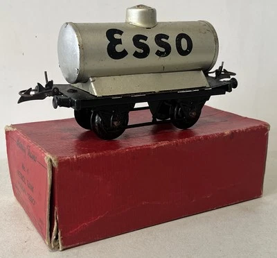 Vintage Hornby Trains O Gauge No 1 Esso Petrol Tank Wagon Original Boxed - Image 1 of 4