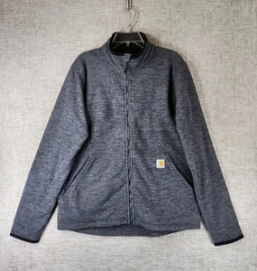 Carhartt Relaxed Fit Fleece Jacket Full Zip Mens M Gray 2024 Release 106416 - Picture 1 of 15