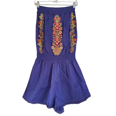 Женский игровой костюм Venus Romper XS с вышивкой в цветочек богемное фестивальное платье без бретелек - Изображение 1 из 4