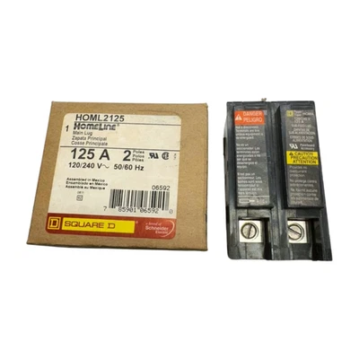 Square D HOML2125 Main Sub-Feed Lug, 2-Pole, 125A, 120/240VAC, Type HOMA