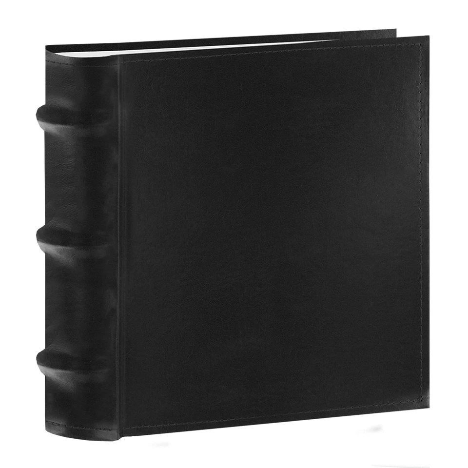 100-Pocket European Bonded Leather Photo Album for 4 by 6-Inch Prints, Black - Image 1 of 1