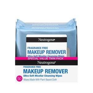 Neutrogena Fragrance-Free Makeup Remover Wipes, Daily Facial Cleanser Towelettes - Imagen 1 de 9