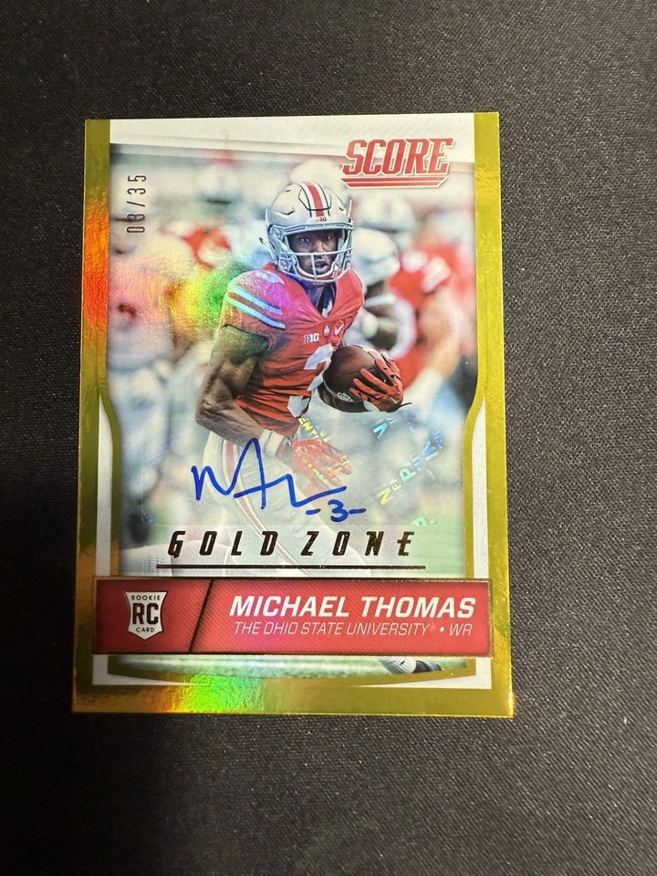2016 Score Gold Zone Auto Michael Thomas RC /35 - Image 1 of 1