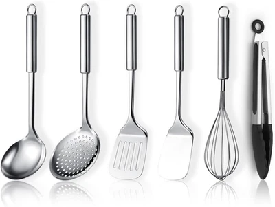 Reanea Set Di Utensili Da Cucina in Acciaio Inossidabile 6 Pezzi Include Set Di  - Immagine 1 di 4
