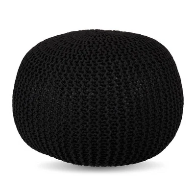 Pouf Hocker Strickhocker Strickpouf Sitzpouf Bodensitzkissen Fußschemel Strick - Bild 1 von 4