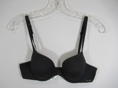Calvin Klein Perfectly Fit T-Shirt Bra 36A Black Underwire f3837 - Image 1 of 4