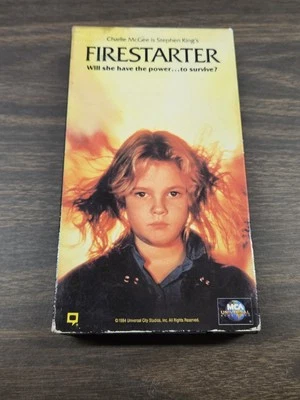 Firestarter ORIGINAL Stephen King 1984 horror VHS Drew Barrymore David Keith  - Image 1 of 4