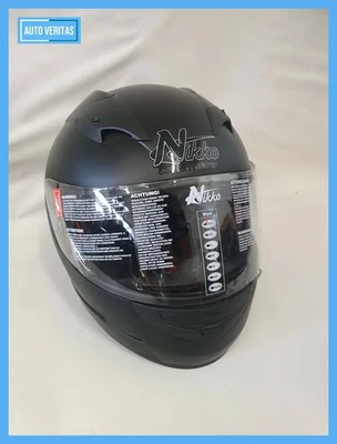 original Nikko motorcycle helmet motorcycle helmet matt black size XXL 63-64cm N - Image 1 of 4