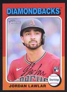 2024 TOPPS HERITAGE JORDAN LAWLAR #429 Baseball Rookie DIAMONDBACKS RC - Picture 1 of 2