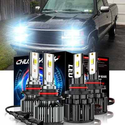 9006&9005 Kit de faros LED Combo Bombillas 12000K Alto Bajo Haz Super Brillante Blanco Foto 1 de 4