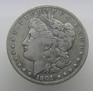 1901-O U S Silver Morgan Dollar $1 Coin 90% Silver - Picture 1 of 2
