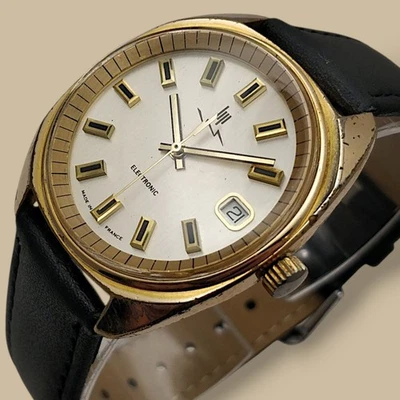 Кварцевые мужские часы Lip President 34 мм 1980-е полностью рабочие калибр ISA 1198 - Изображение 1 из 4