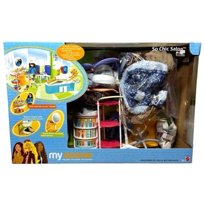 Rare 2003 Mattel My Scene So Chic Salon Playset Complete w/ Dolls & Accessories - Image 1 of 4