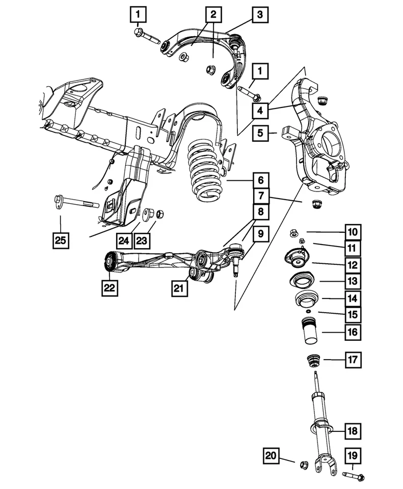 Подлинный комплект шаровых шарниров нижнего рычага управления Mopar 52013450AB - Изображение 1 из 1