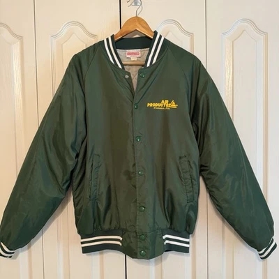Vintage Hartwell Men’s Softshell Baseball Jacket L Green Retro Workcore - Image 1 of 4