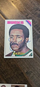 1975-76 TOPPS SIGNED CARD JIM PRICE BUCKS LAKERS BRAVES NUGGETS LOUISVILLE # 107 - Picture 1 of 1