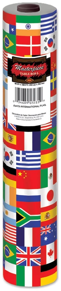Rollo de mesa bandera internacional tamaño 40" x 100' para Halloween - Beistle Foto 1 de 1